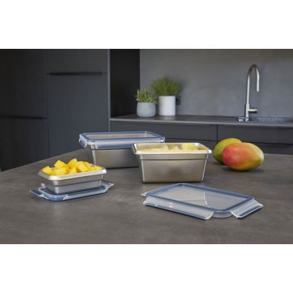 Tefal - Δοχείο αποθήκευσης  2 l MSEAL STEEL μπλε/ανοξείδωτο ατσάλι