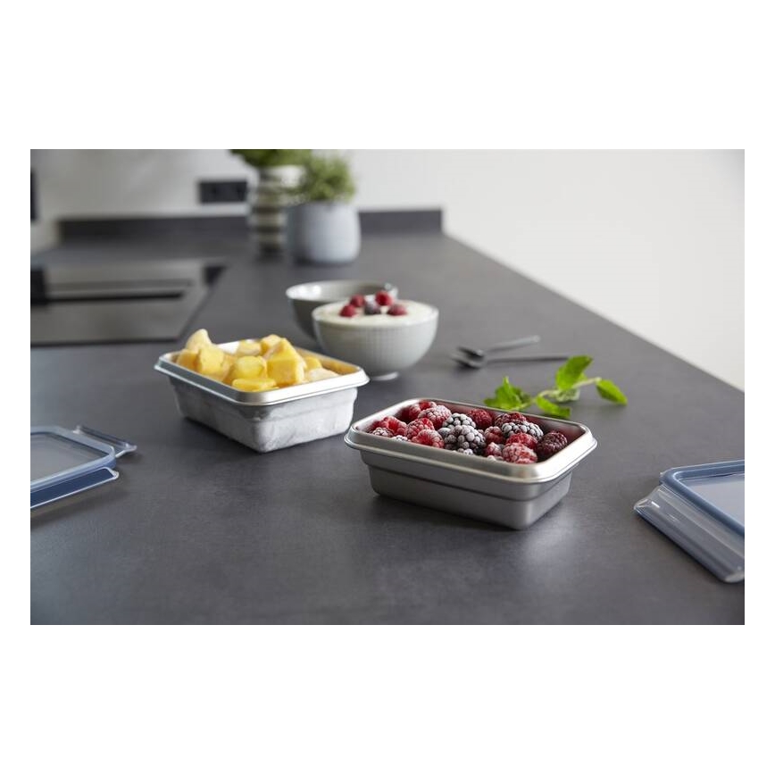 Tefal - Δοχείο αποθήκευσης 3 l MSEAL STEEL μπλε/ανοξείδωτο ατσάλι