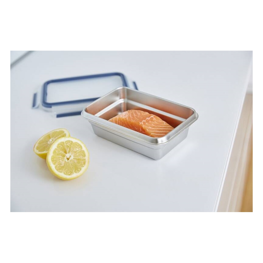 Tefal - Δοχείο αποθήκευσης 3 l MSEAL STEEL μπλε/ανοξείδωτο ατσάλι
