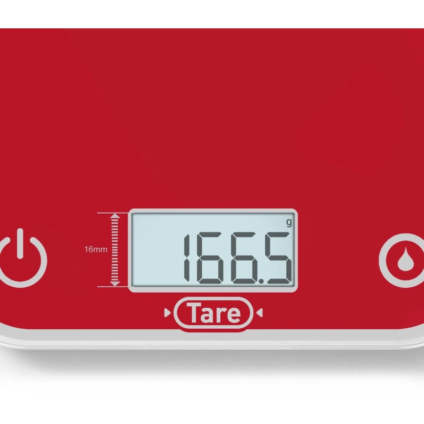Tefal - Ζυγαριά κουζίνας OPTISS 2xAAA κόκκινο