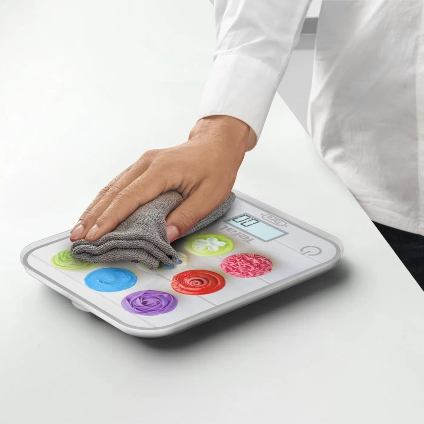 Tefal - Ζυγαριά κουζίνας OPTISS 2xAAA πολύχρωμη