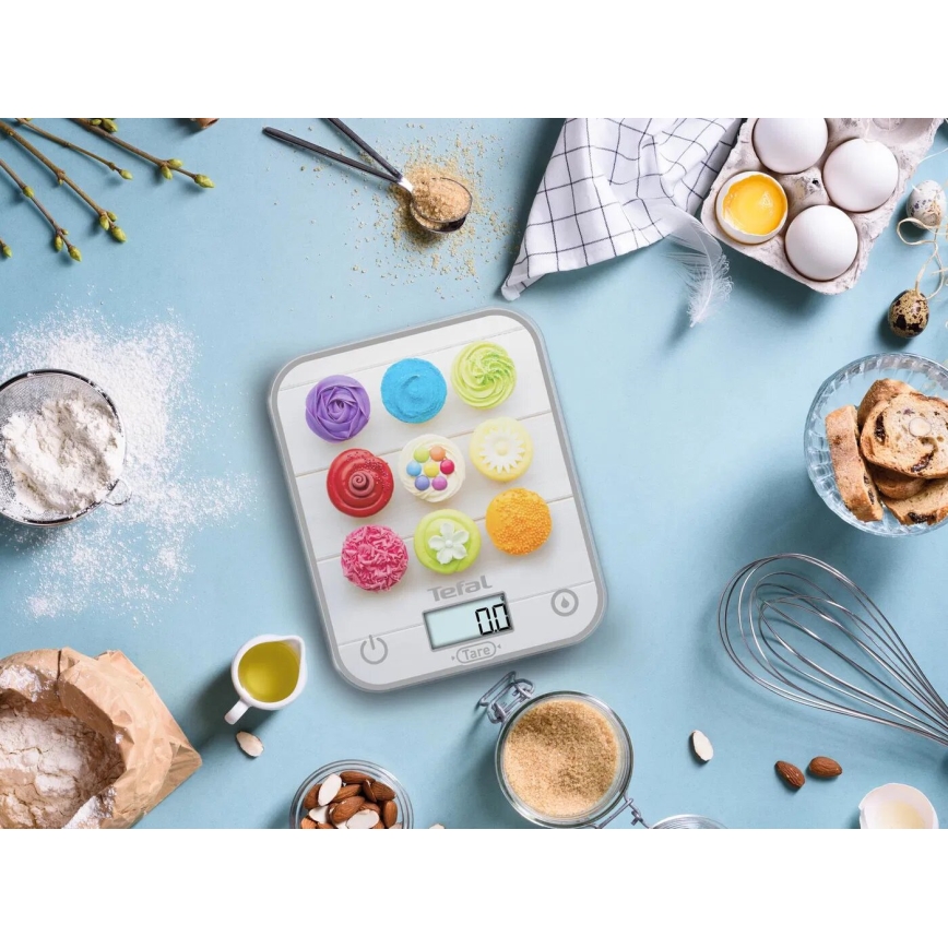 Tefal - Ζυγαριά κουζίνας OPTISS 2xAAA πολύχρωμη