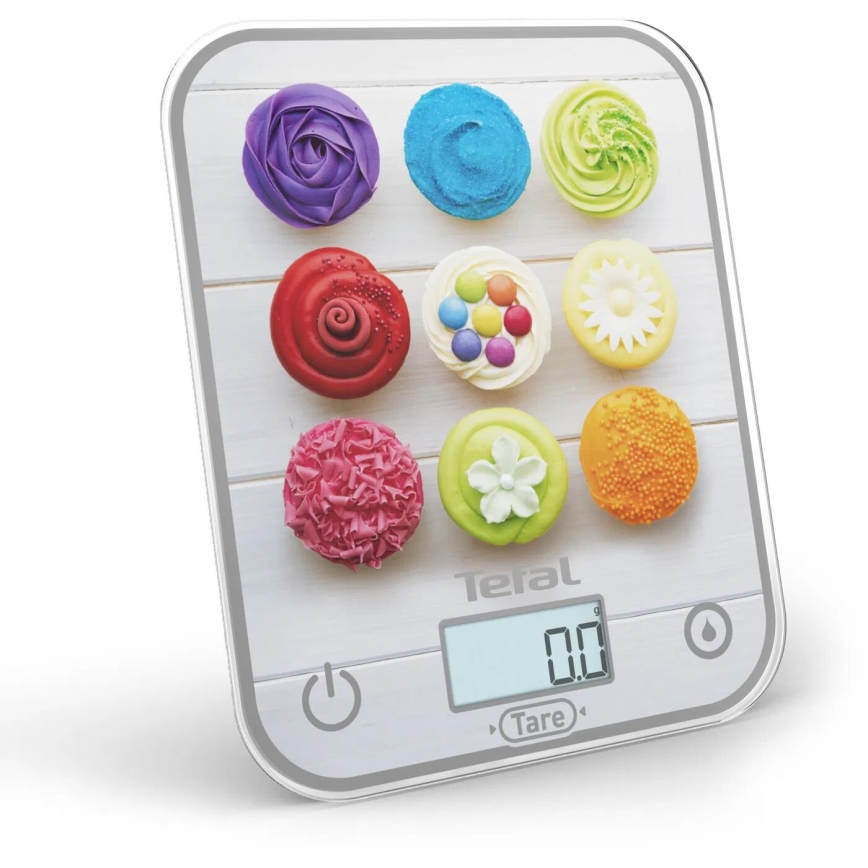 Tefal - Ζυγαριά κουζίνας OPTISS 2xAAA πολύχρωμη