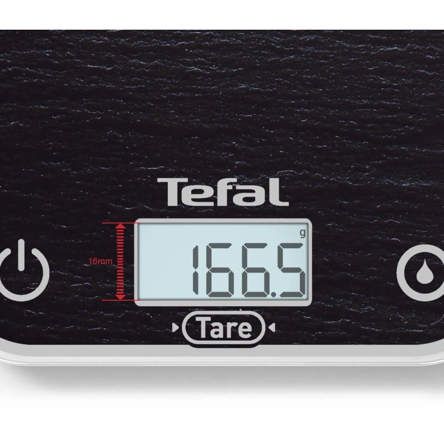 Tefal - Ζυγαριά κουζίνας OPTISS 2xAAA μαύρο