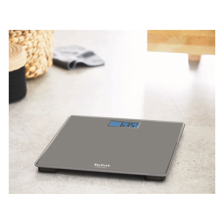 Tefal - Ζυγαριά μπάνιου CLASSIC 2xAAA γκρι