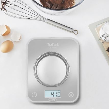 Tefal - Ζυγαριά κουζίνας OPTISS 2xAAA γκρι