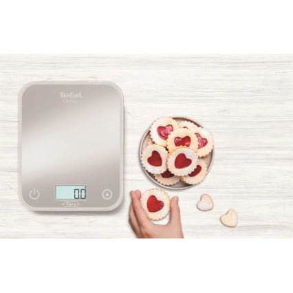 Tefal - Ζυγαριά κουζίνας OPTISS 2xAAA γκρι