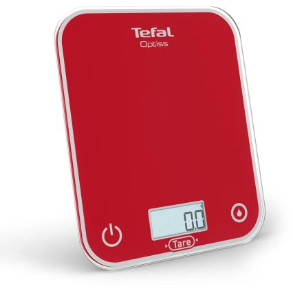 Tefal - Ζυγαριά κουζίνας OPTISS 2xAAA κόκκινο
