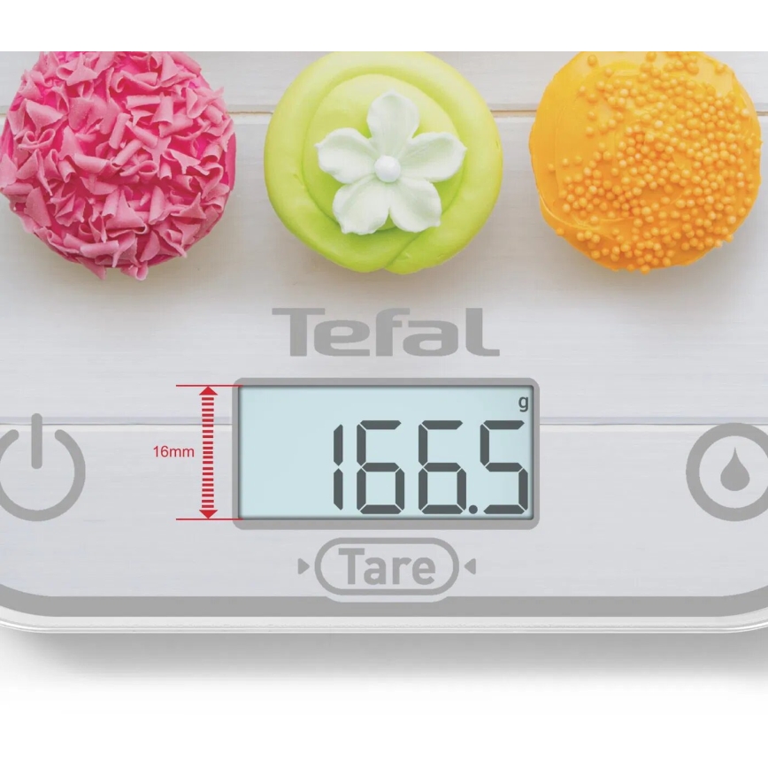 Tefal - Ζυγαριά κουζίνας OPTISS 2xAAA πολύχρωμη