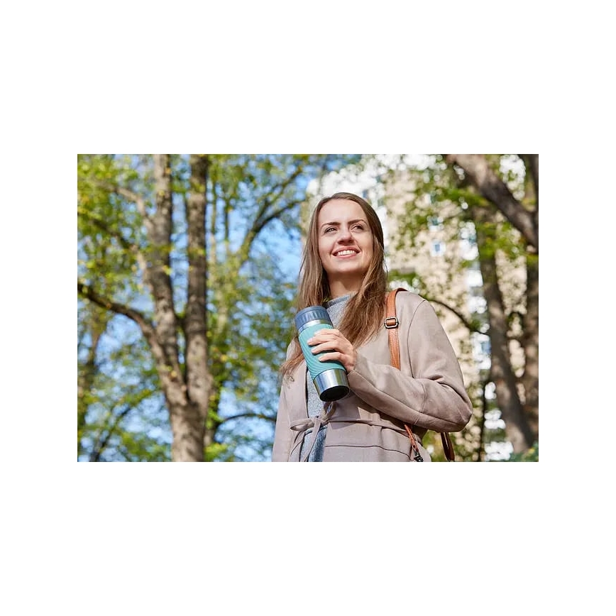 Tefal - Θερμός 360 ml EASY TWIST MUG ανοξείδωτο/πράσινο