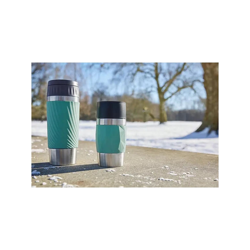 Tefal - Θερμός 360 ml EASY TWIST MUG ανοξείδωτο/πράσινο