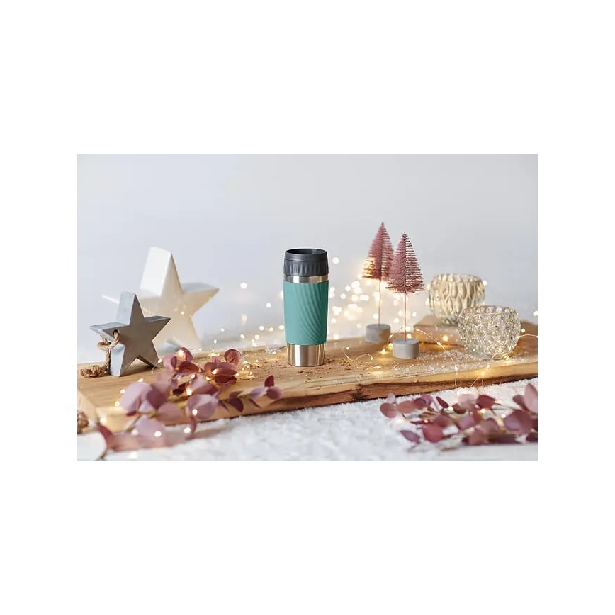 Tefal - Θερμός 360 ml EASY TWIST MUG ανοξείδωτο/πράσινο