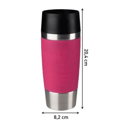 Tefal - Ταξιδιωτικό Κύπελλο 360 ml TRAVEL MUG ανοξείδωτο/ροζ