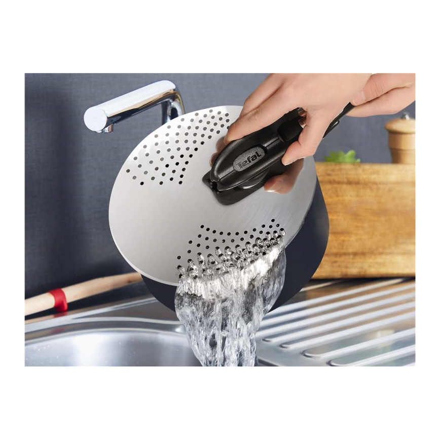 Tefal - Καπάκι σουρωτήρι INGENIO ανοξείδωτο ατσάλι
