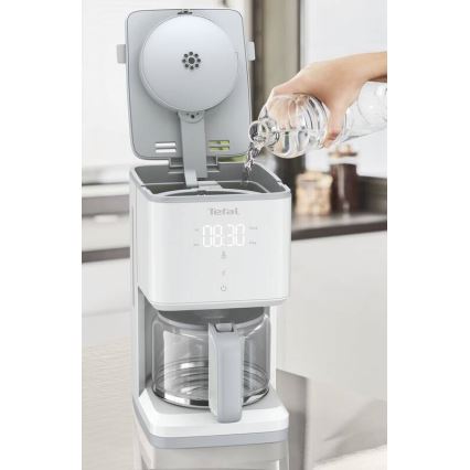 Tefal - Καφετιέρα φίλτρου και LCD display SENSE 1000W/230V λευκό