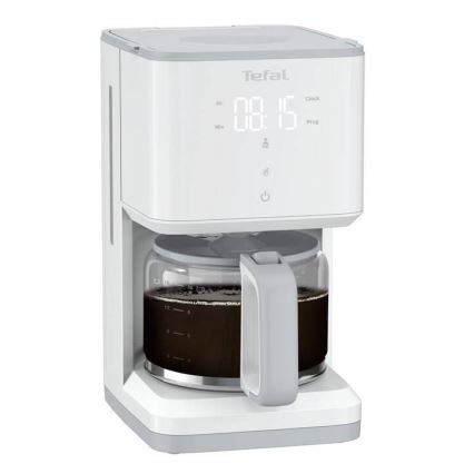 Tefal - Καφετιέρα φίλτρου και LCD display SENSE 1000W/230V λευκό