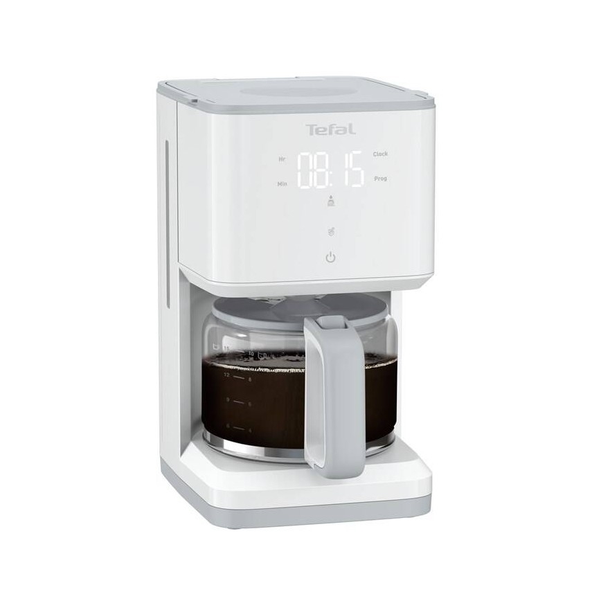 Tefal - Καφετιέρα φίλτρου και LCD display SENSE 1000W/230V λευκό