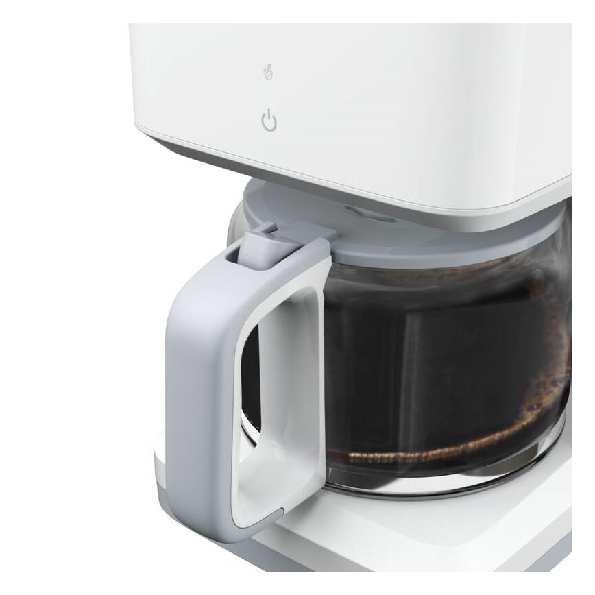 Tefal - Καφετιέρα φίλτρου και LCD display SENSE 1000W/230V λευκό