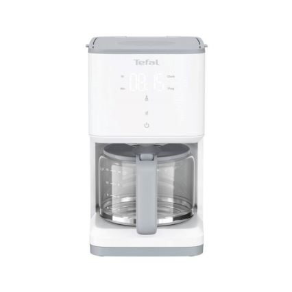 Tefal - Καφετιέρα φίλτρου και LCD display SENSE 1000W/230V λευκό