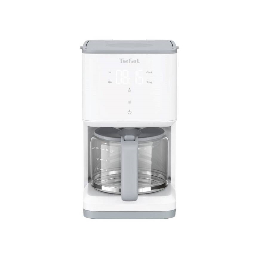 Tefal - Καφετιέρα φίλτρου και LCD display SENSE 1000W/230V λευκό