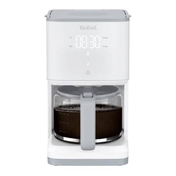 Tefal - Καφετιέρα φίλτρου με οθόνη LCD SENSE 1000W/230V λευκή