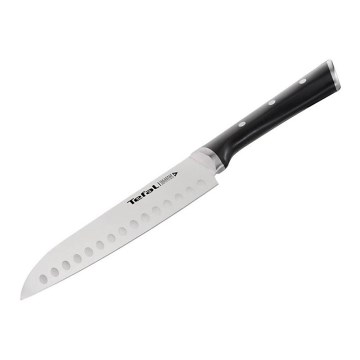 Tefal - Μαχαίρι από ανοξείδωτο ατσάλι santoku ICE FORCE 18 cm γυαλιστερό χρώμιο/μαύρο