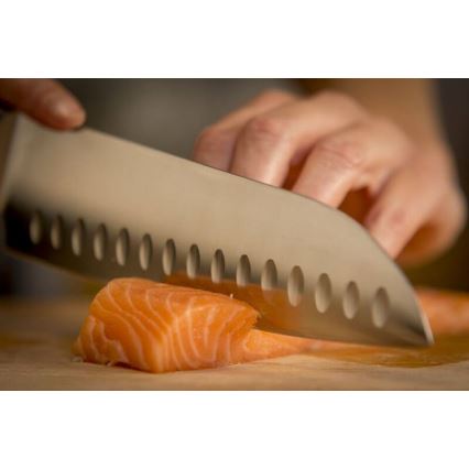 Tefal - Μαχαίρι από ανοξείδωτο ατσάλι santoku ICE FORCE 18 cm γυαλιστερό χρώμιο/μαύρο