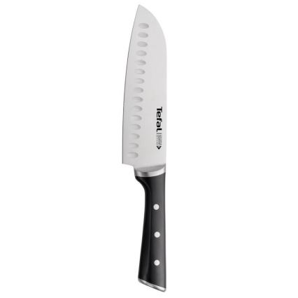 Tefal - Μαχαίρι από ανοξείδωτο ατσάλι santoku ICE FORCE 18 cm γυαλιστερό χρώμιο/μαύρο