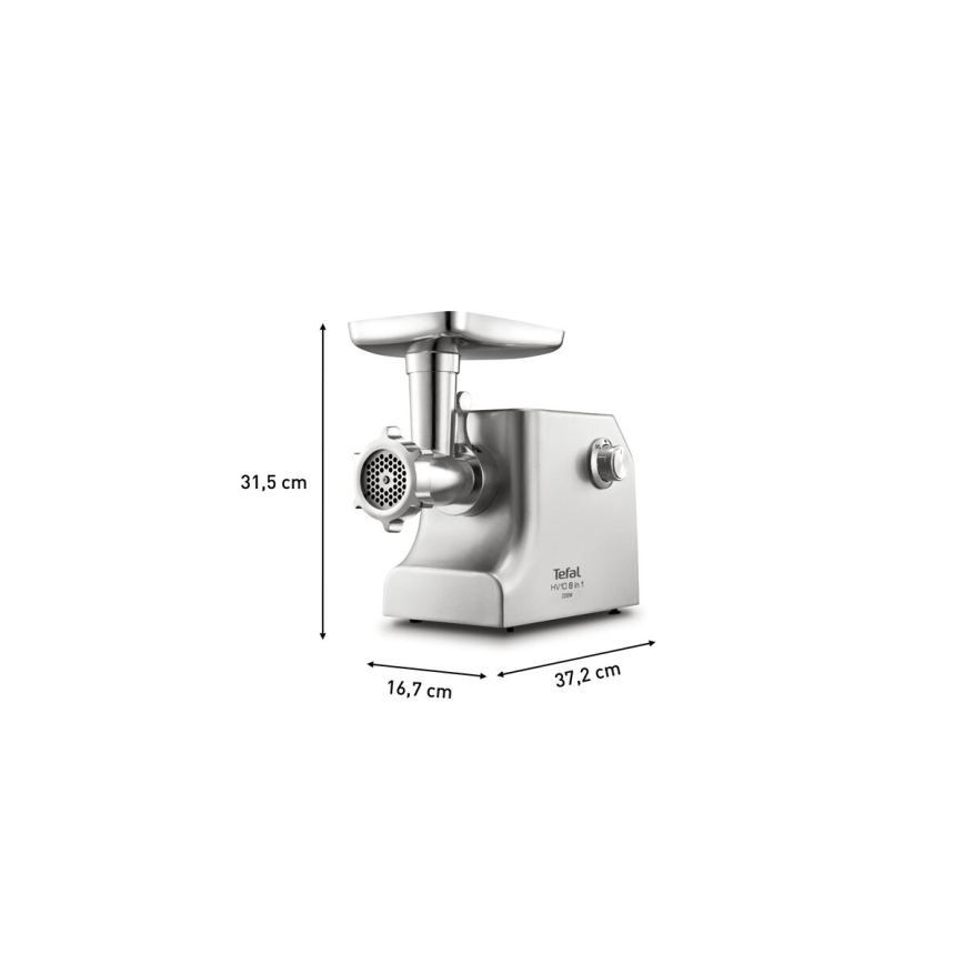 Tefal - Μηχανή κιμά / Κρεατομηχανή 8σε1 2200W/230V ασημί