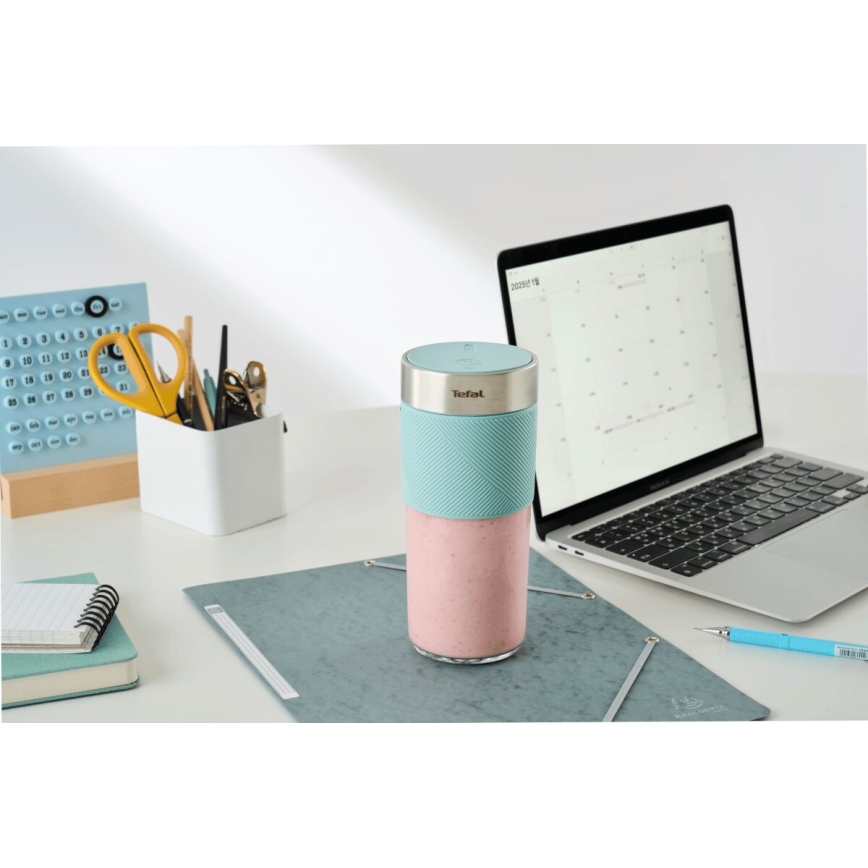 Tefal - Μπλέντερ για smoothies BLENDFORCE 50W/5V 1200 mAh μέντα