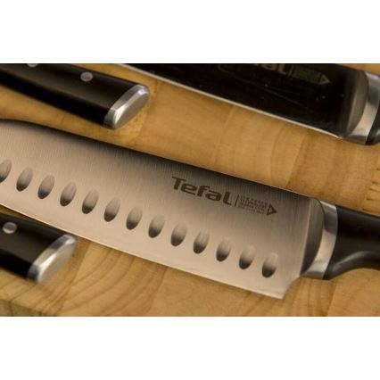Tefal - Μαχαίρι από ανοξείδωτο ατσάλι santoku ICE FORCE 18 cm γυαλιστερό χρώμιο/μαύρο