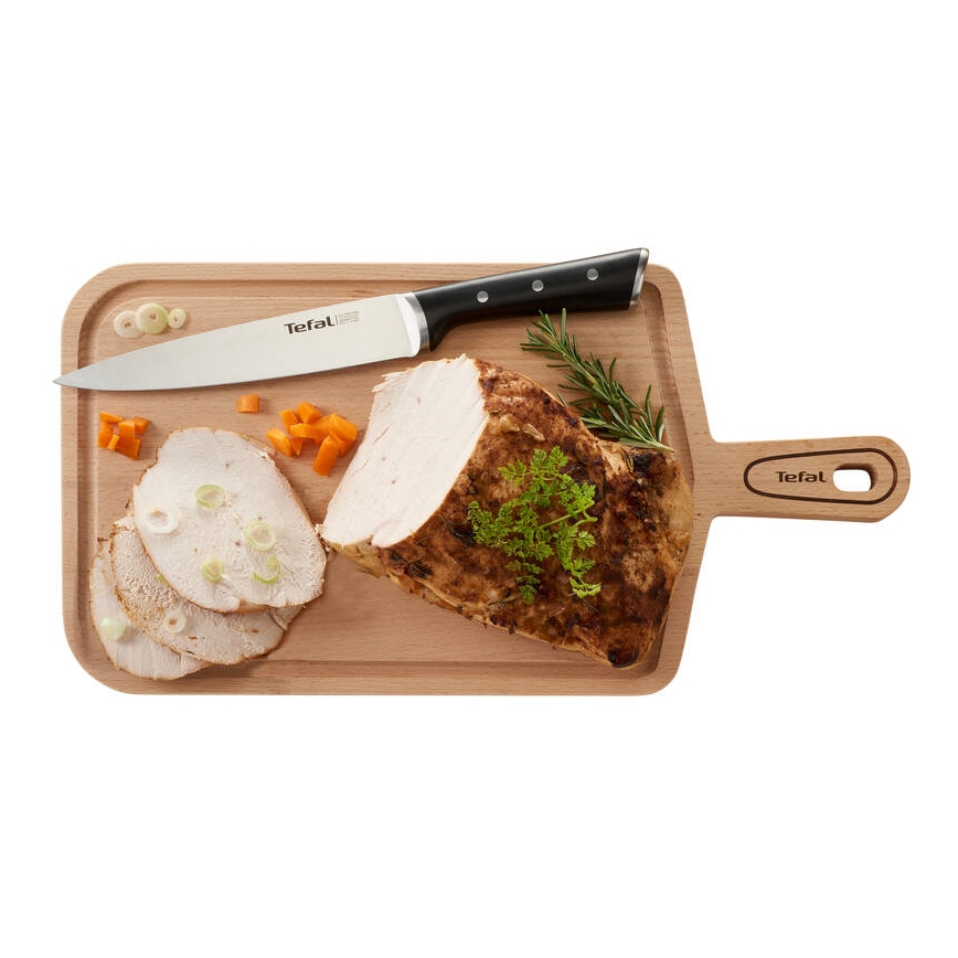 Tefal - Μαχαίρι σερβιρίσματος από ανοξείδωτο ατσάλι ICE FORCE 20 εκ. γυαλιστερό χρώμιο/μαύρο