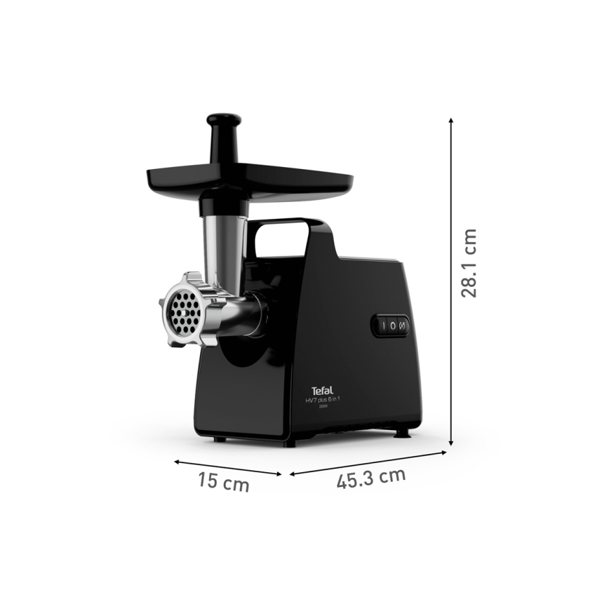 Tefal - Μηχανή κιμά / Κρεατομηχανή 6in1 2000W/230V μαύρο