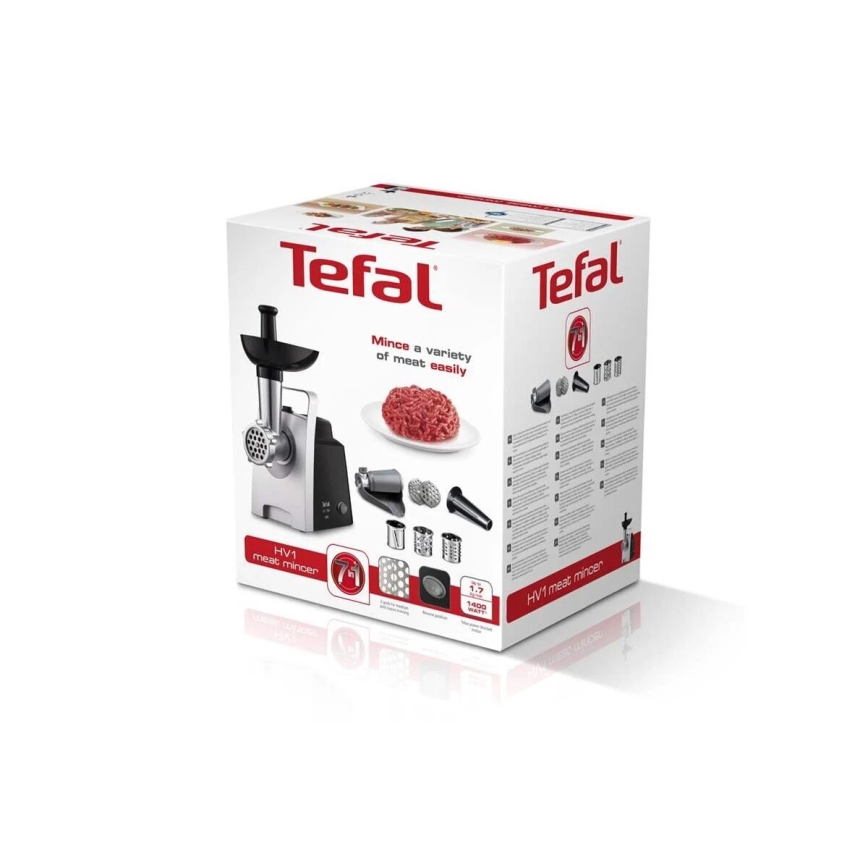 Tefal - Μηχανή κιμά / Κρεατομηχανή 7σε1 1400W/230V μαύρο/ασημί