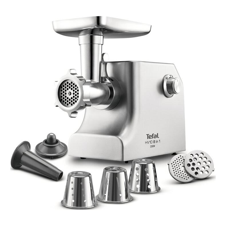 Tefal - Μηχανή κιμά / Κρεατομηχανή 8σε1 2200W/230V ασημί