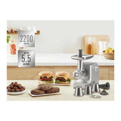 Tefal - Μηχανή κιμά / Κρεατομηχανή 8σε1 2200W/230V ασημί