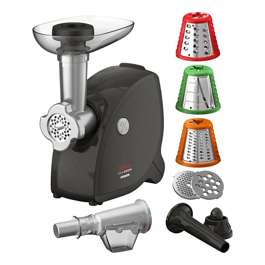 Tefal - Μηχανή κιμά / Κρεατομηχανή 9in1 2000W/230V μαύρο