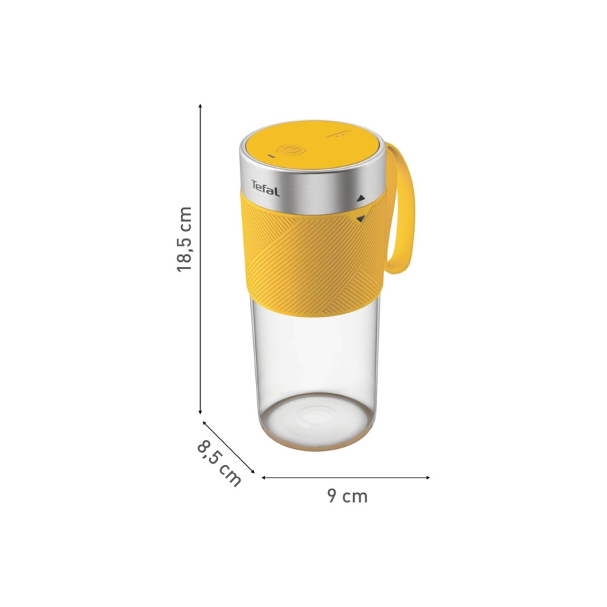 Tefal - Μπλέντερ για smoothies BLENDFORCE 50W/5V 1200 mAh κίτρινο
