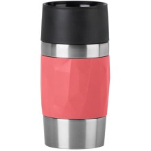 Tefal - Μπουκάλι Θερμός 300 ml COMPACT MUG ανοξείδωτο ατσάλι/κόκκινο