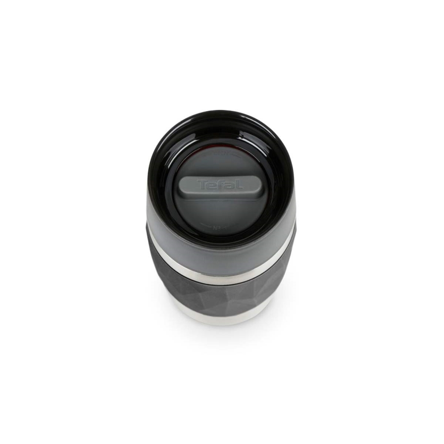 Tefal - Μπουκάλι Θερμός 300 ml COMPACT MUG ανοξείδωτο ατσάλι/μαύρο