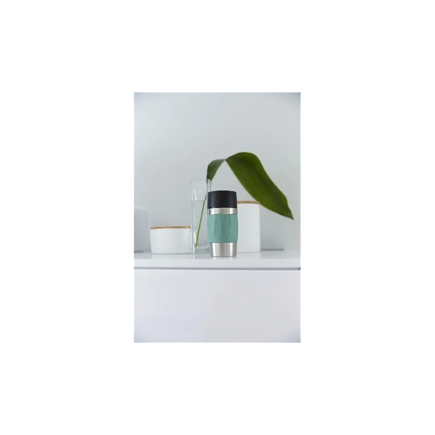 Tefal - Μπουκάλι Θερμός 300 ml COMPACT MUG ανοξείδωτο ατσάλι/πράσινο