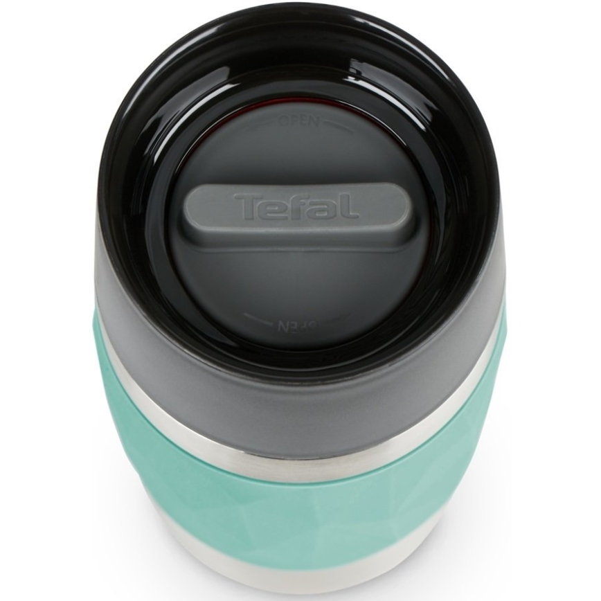 Tefal - Μπουκάλι Θερμός 300 ml COMPACT MUG ανοξείδωτο ατσάλι/πράσινο