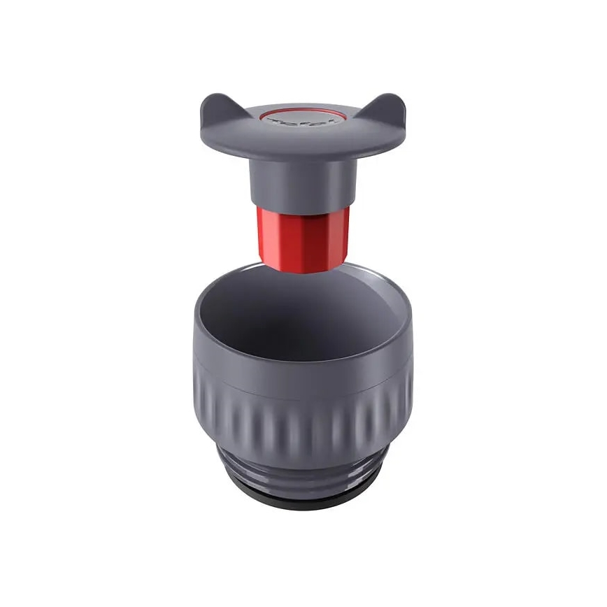 Tefal - Μπουκάλι Θερμός 360 ml EASY TWIST MUG ανοξείδωτο ατσάλι/πράσινο