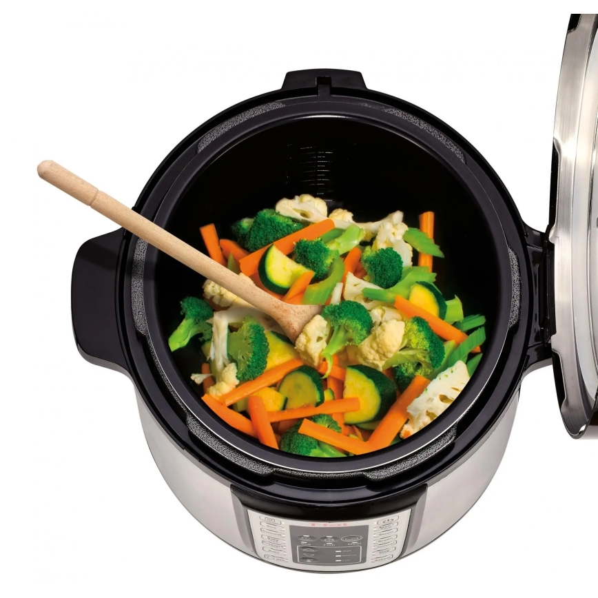 Tefal - Πολυμάγειρας - Χύτρα ταχύτητας ALL IN ONE POT 1100W/230V ματ χρώμιο/μαύρο