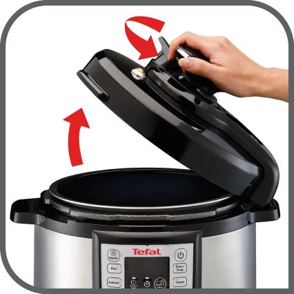 Tefal - Πολυμάγειρας - Χύτρα ταχύτητας ALL IN ONE POT 1100W/230V ματ χρώμιο/μαύρο