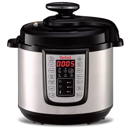 Tefal - Πολυμάγειρας - Χύτρα ταχύτητας ALL IN ONE POT 1100W/230V ματ χρώμιο/μαύρο