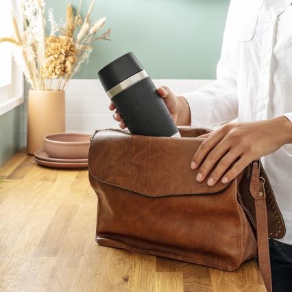 Tefal - Κούπα ταξιδιού 360 ml TRAVEL MUG ανοξείδωτο/μαύρο
