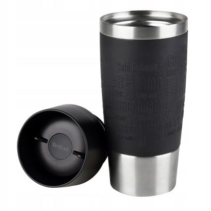 Tefal - Κούπα ταξιδιού 360 ml TRAVEL MUG ανοξείδωτο/μαύρο