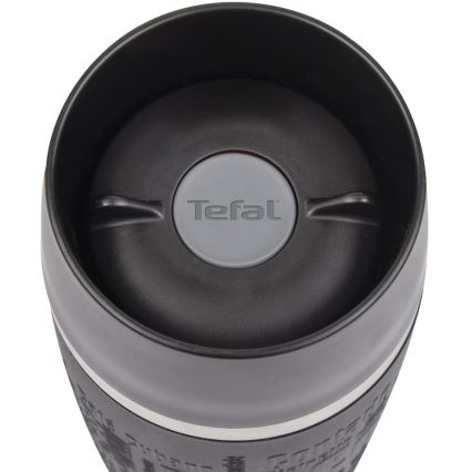 Tefal - Κούπα ταξιδιού 360 ml TRAVEL MUG ανοξείδωτο/μαύρο