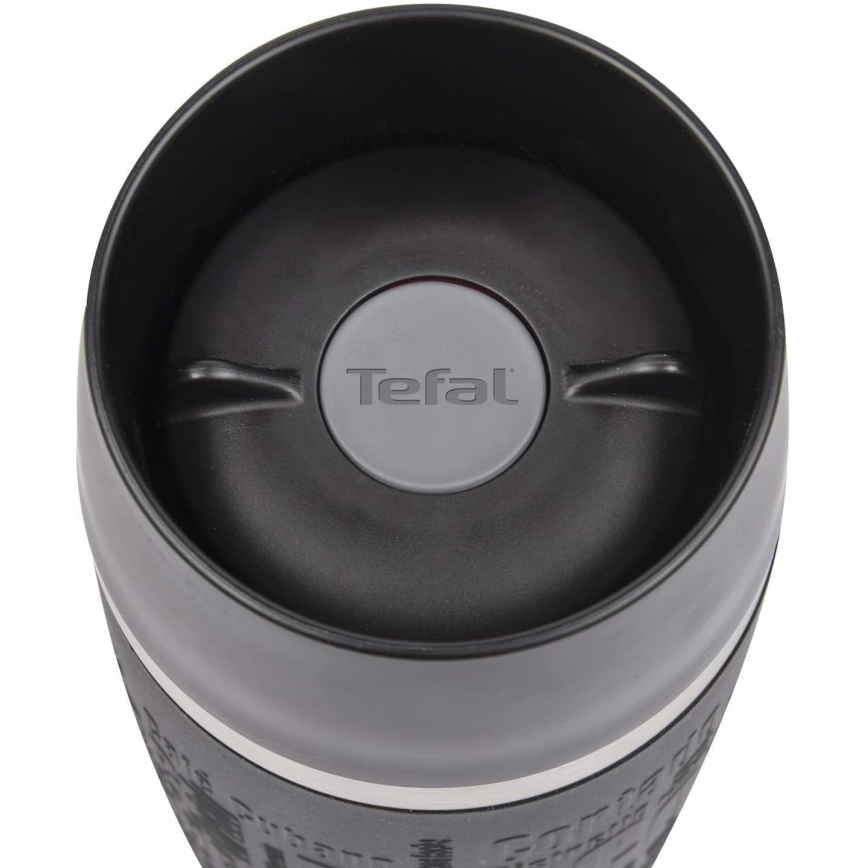 Tefal - Κούπα ταξιδιού 360 ml TRAVEL MUG ανοξείδωτο/μαύρο